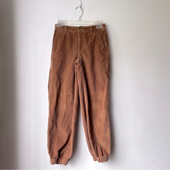 Aritzia TNA Chateau Brown Corduroy Jogger Pants 00 - Picture 4 of 9